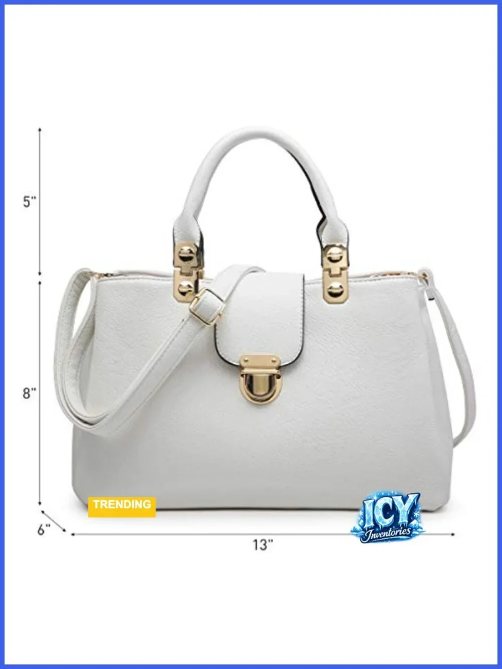 Vegan Leather Satchel Handbag Top Handle Tote Shoulder Bag Womens Purse